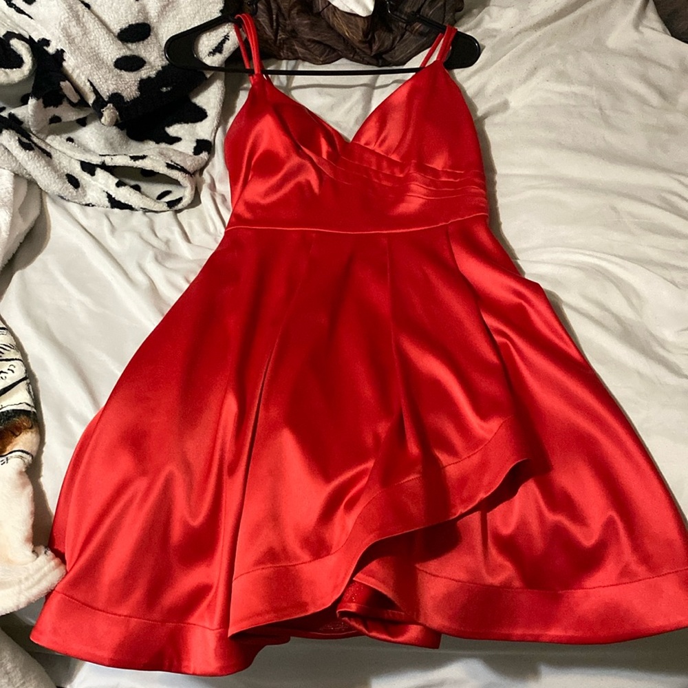 Red short formal dress